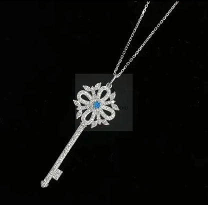 0.1ct Blue Diamond Key Pendant  Uniquely You Online