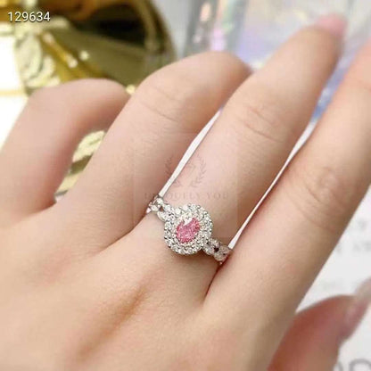 0.31ct Oval Classic Pink Diamond Ring