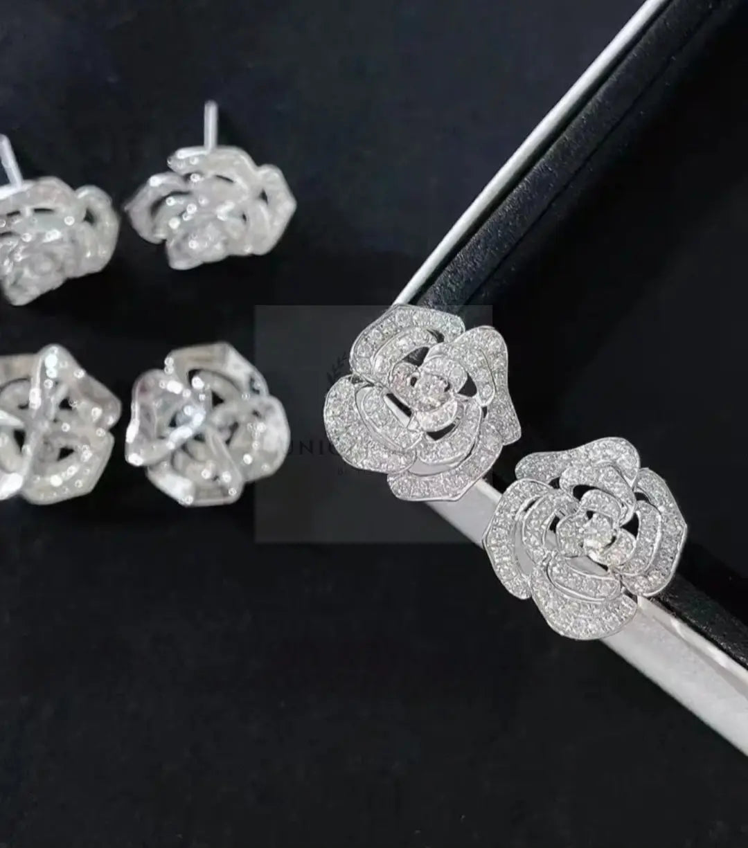 0.35ct Pave Rose Diamond Stud Earrings  Uniquely You Online