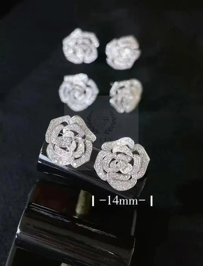 0.35ct Pave Rose Diamond Stud Earrings  Uniquely You Online