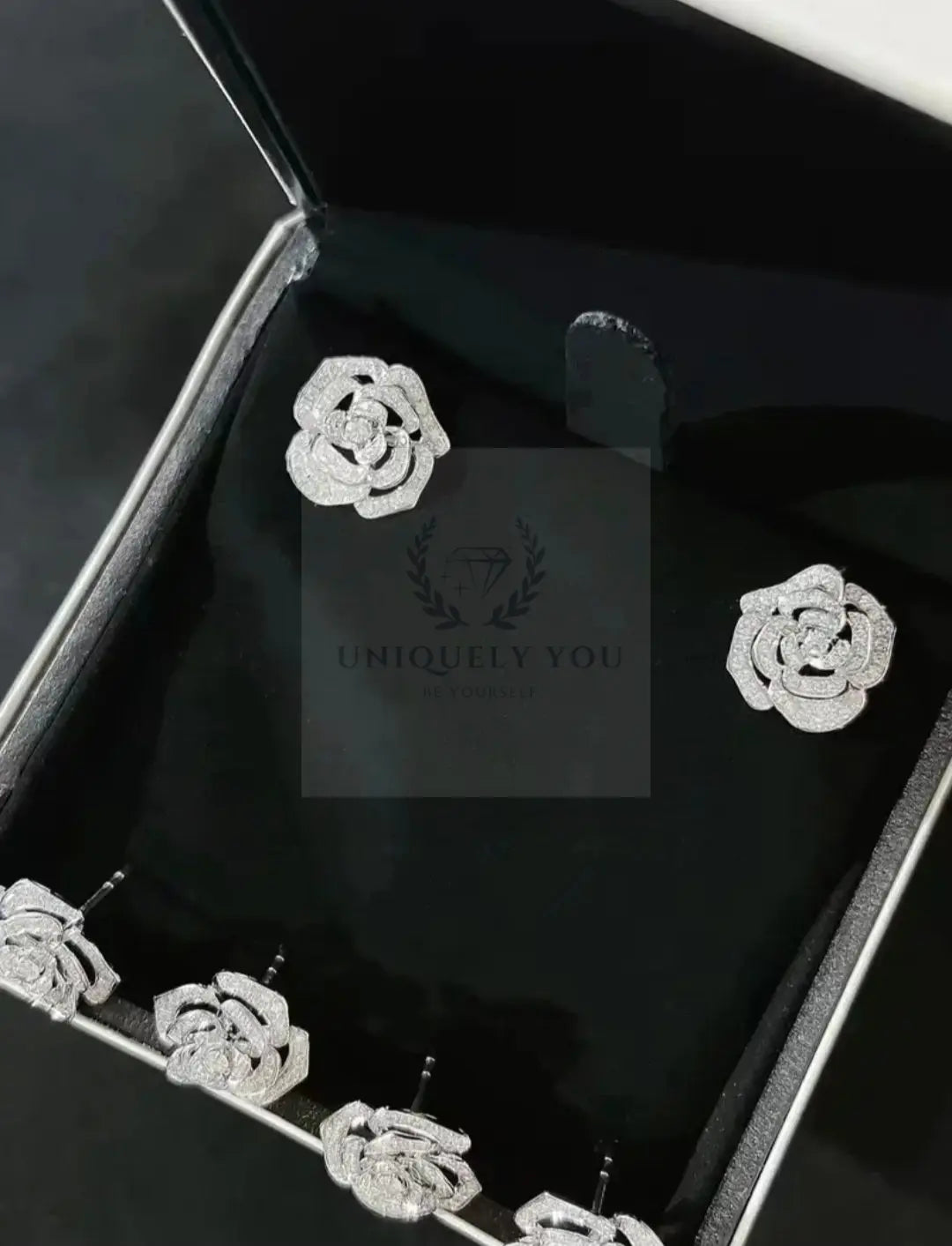 0.35ct Pave Rose Diamond Stud Earrings  Uniquely You Online