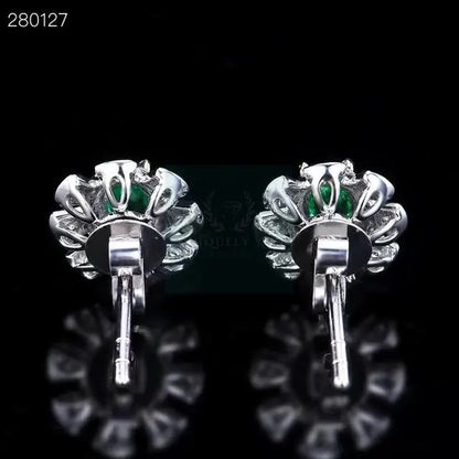 0.39ct Emerald Stud Diamond Earrings  Uniquely You Online