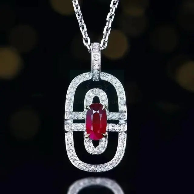 0.42ct Pigeon Blood Oval Diamond Pendant  Uniquely You Online