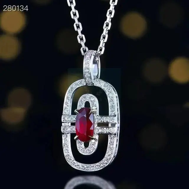 0.42ct Pigeon Blood Oval Diamond Pendant  Uniquely You Online