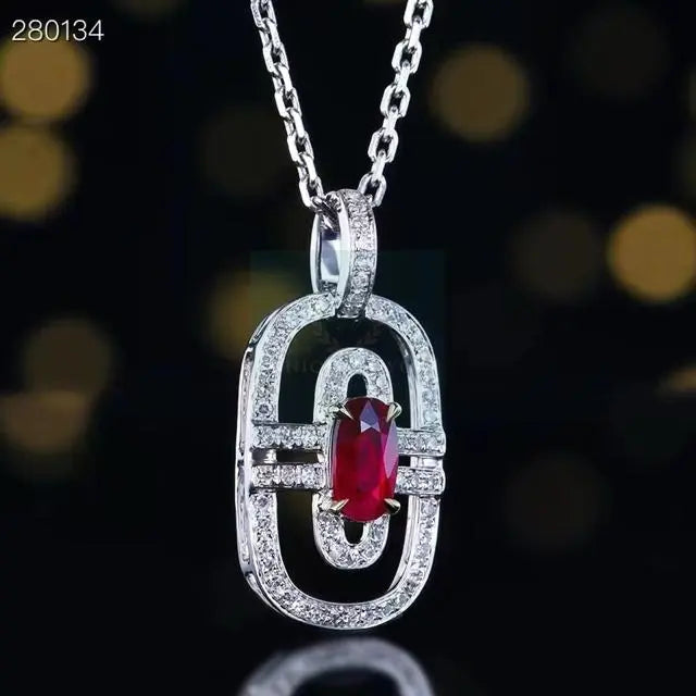 0.42ct Pigeon Blood Oval Diamond Pendant  Uniquely You Online