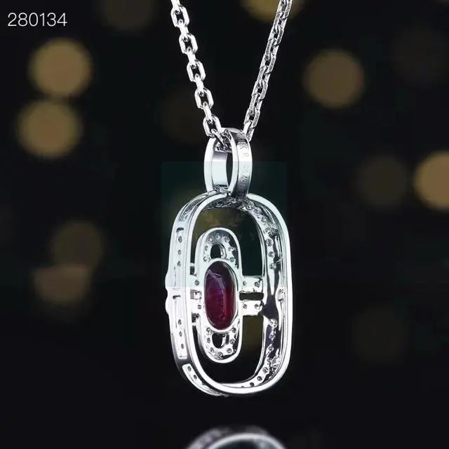 0.42ct Pigeon Blood Oval Diamond Pendant  Uniquely You Online