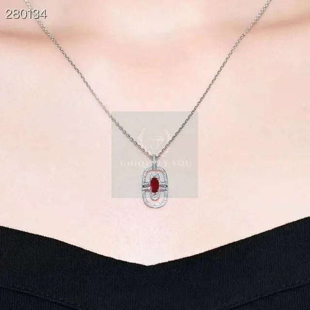 0.42ct Pigeon Blood Oval Diamond Pendant  Uniquely You Online