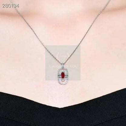 0.42ct Pigeon Blood Oval Diamond Pendant  Uniquely You Online