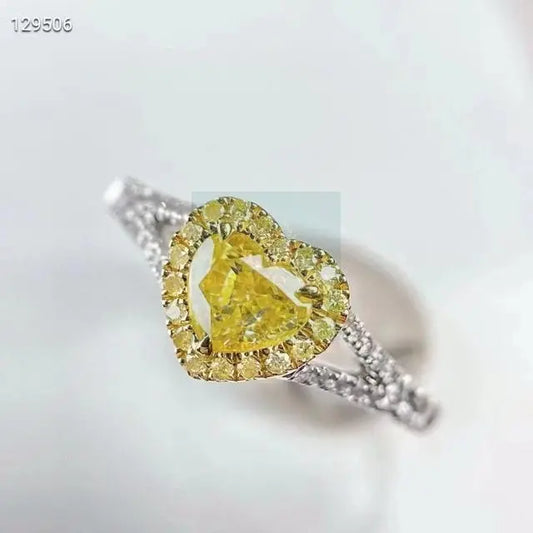 0.507ct Heart Shaped Classic Yellow Diamond Ring  Uniquely You Online