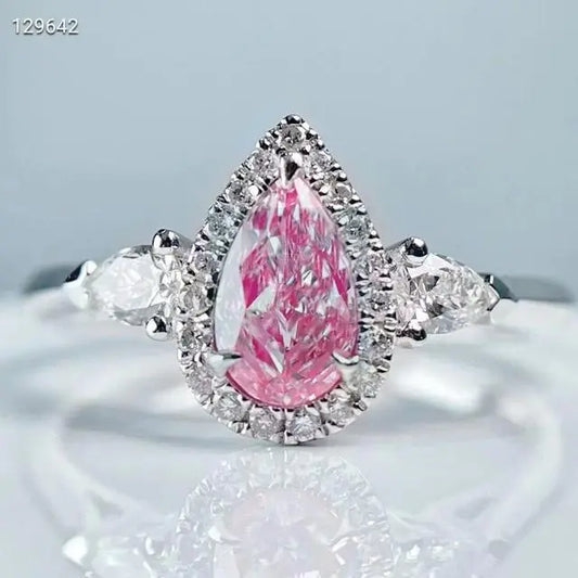 0.55ct Pear Cut Classic Pink Diamond Ring  Uniquely You Online