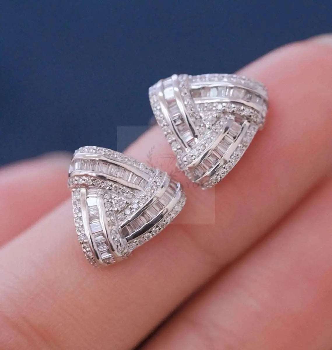 0.66ct Triangle Studs