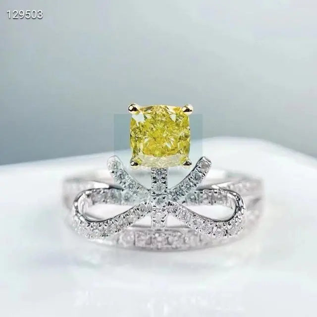 0.73ct Yellow Diamond Bow Ring  Uniquely You Online