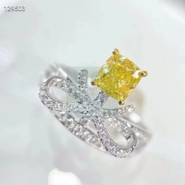 0.73ct Yellow Diamond Bow Ring  Uniquely You Online