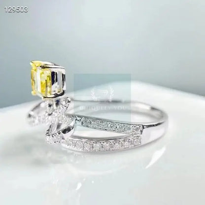 0.73ct Yellow Diamond Bow Ring  Uniquely You Online