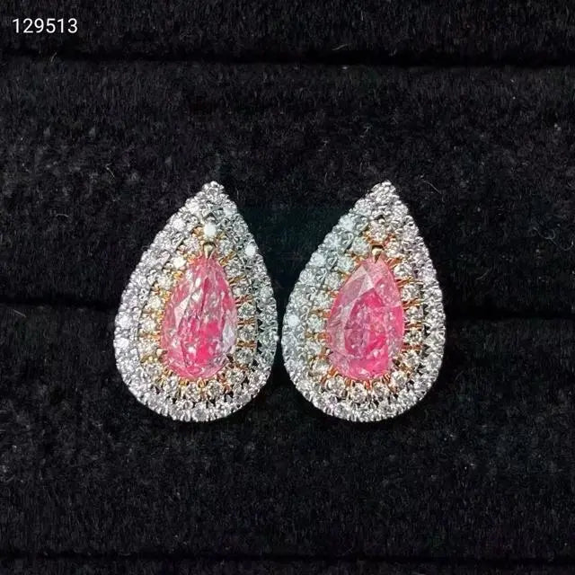 0.81ct Pear Cut Pink Diamond Stud Earrings  Uniquely You Online