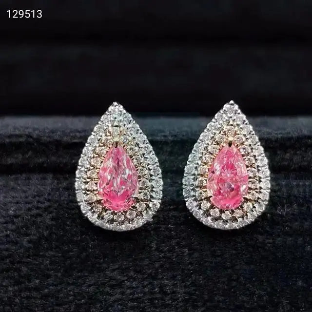 0.81ct Pear Cut Pink Diamond Stud Earrings  Uniquely You Online