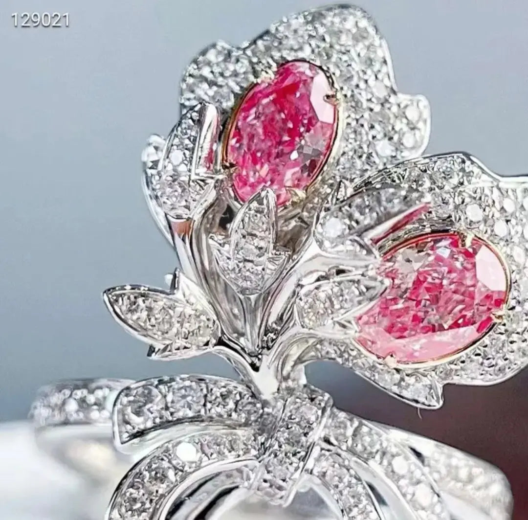 0.85ct Pink Diamond Flower Bow Ring  Uniquely You Online