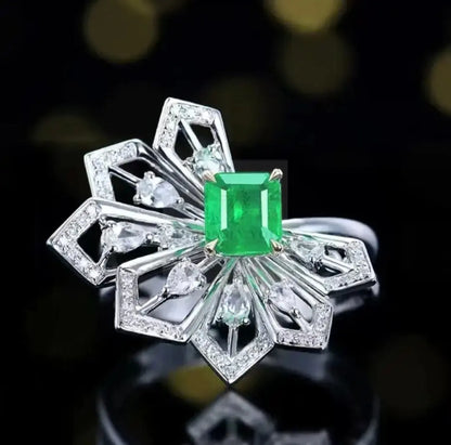 0.89ct Emerald Shards Diamond Ring  Uniquely You Online