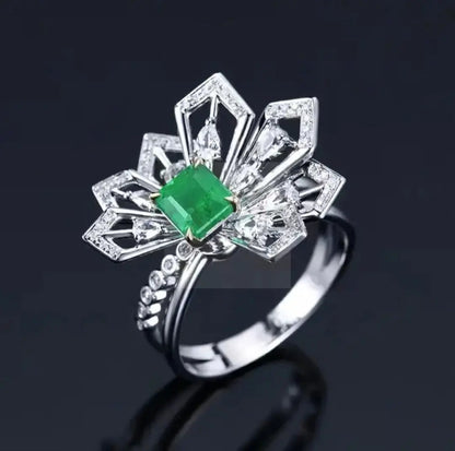 0.89ct Emerald Shards Diamond Ring  Uniquely You Online