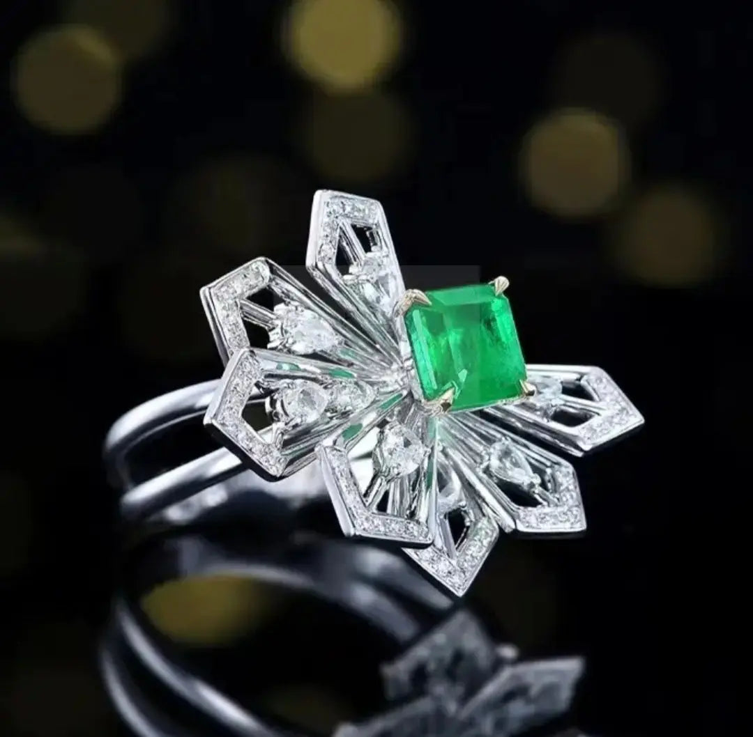 0.89ct Emerald Shards Diamond Ring  Uniquely You Online