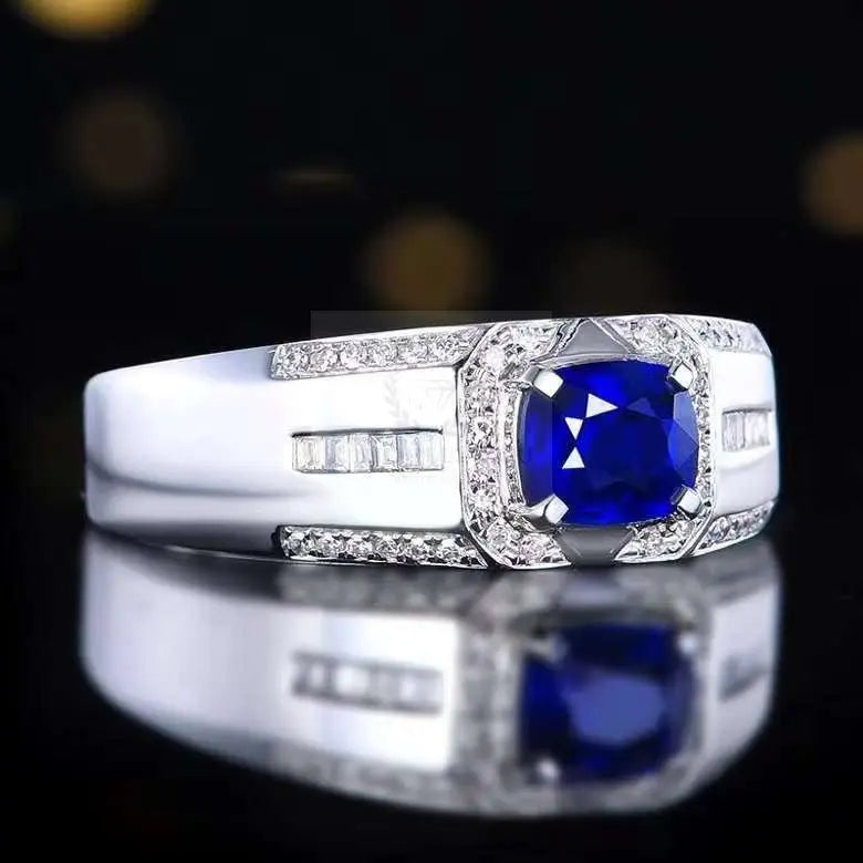 0.97ct Myanmar Royal Blue Sapphire Ring - Uniquely You Online