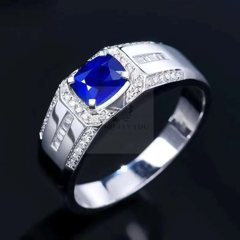 0.97ct Myanmar Royal Blue Sapphire Ring - Uniquely You Online