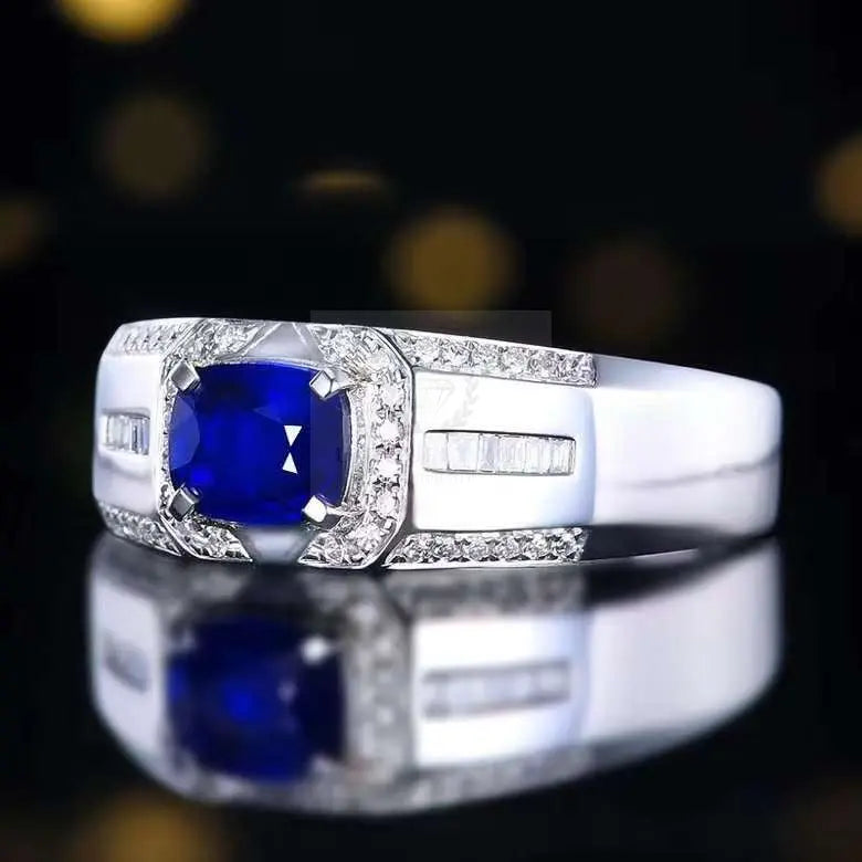 0.97ct Myanmar Royal Blue Sapphire Ring - Uniquely You Online