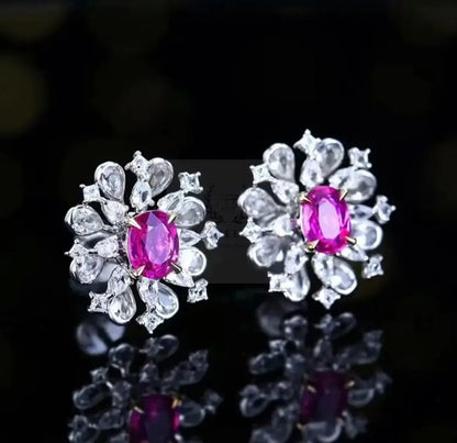 1.17ct Unheated Pink Padparadscha Sunburst Stud Earrings  Uniquely You Online