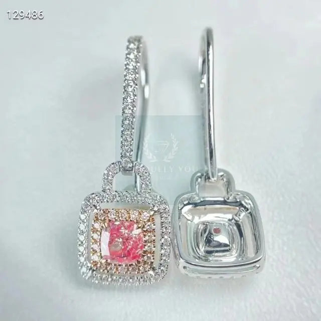 1.2ct Square Pink Diamond Dangle Earrings  Uniquely You Online