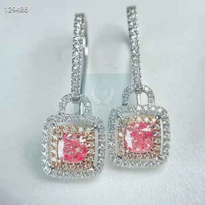 1.2ct Square Pink Diamond Dangle Earrings  Uniquely You Online