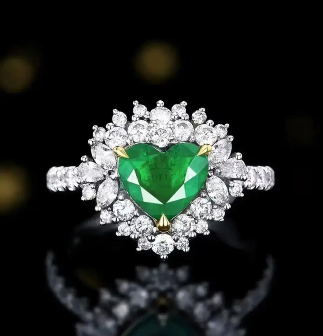 1.43ct Emerald Heart Diamond Ring  Uniquely You Online