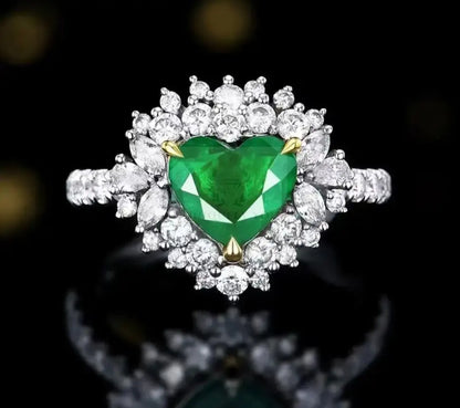 1.43ct Emerald Heart Diamond Ring  Uniquely You Online