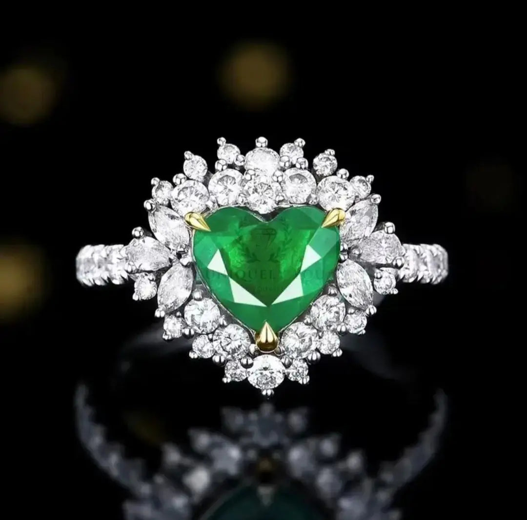 1.43ct Emerald Heart Diamond Ring  Uniquely You Online