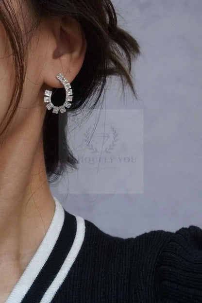 1.58ct Diamond Arc Hoop Earrings