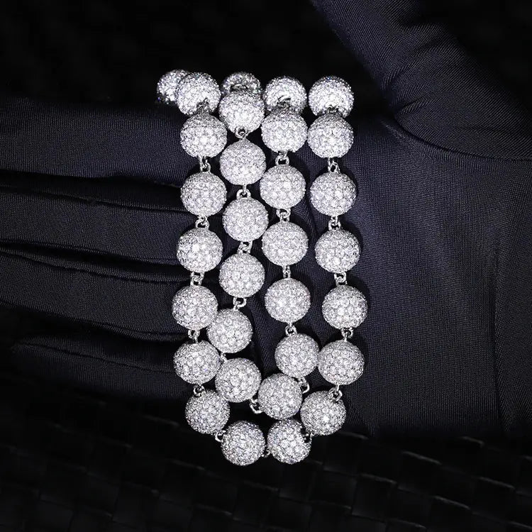 8mm/10mm Moissanite Ball Link Necklace and Bracelet - Uniquely You Online