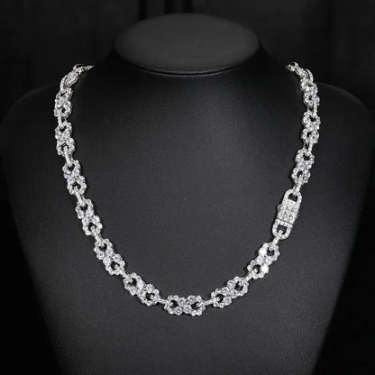 10mm Moissanite Infinity Stone Link Chain and Bracelet - Uniquely You Online