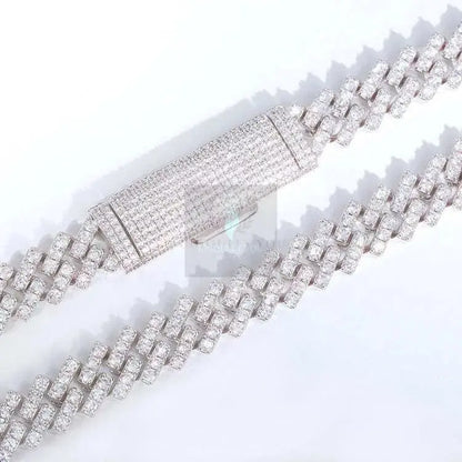 10mm Single Row Moissanite Cuban Link Chain and Bracelet - Uniquely You Online