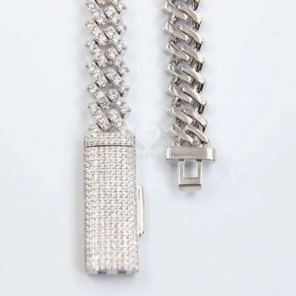 10mm Single Row Moissanite Cuban Link Chain and Bracelet - Uniquely You Online