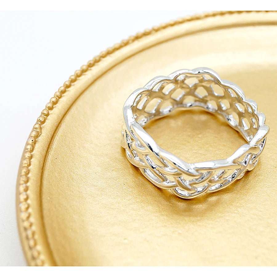 10mm Square Woven Link Ring - Uniquely You Online - Ring