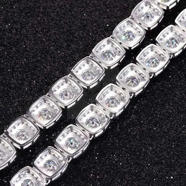 8mm/12mm Moissanite Square Tennis Necklace - Uniquely You Online