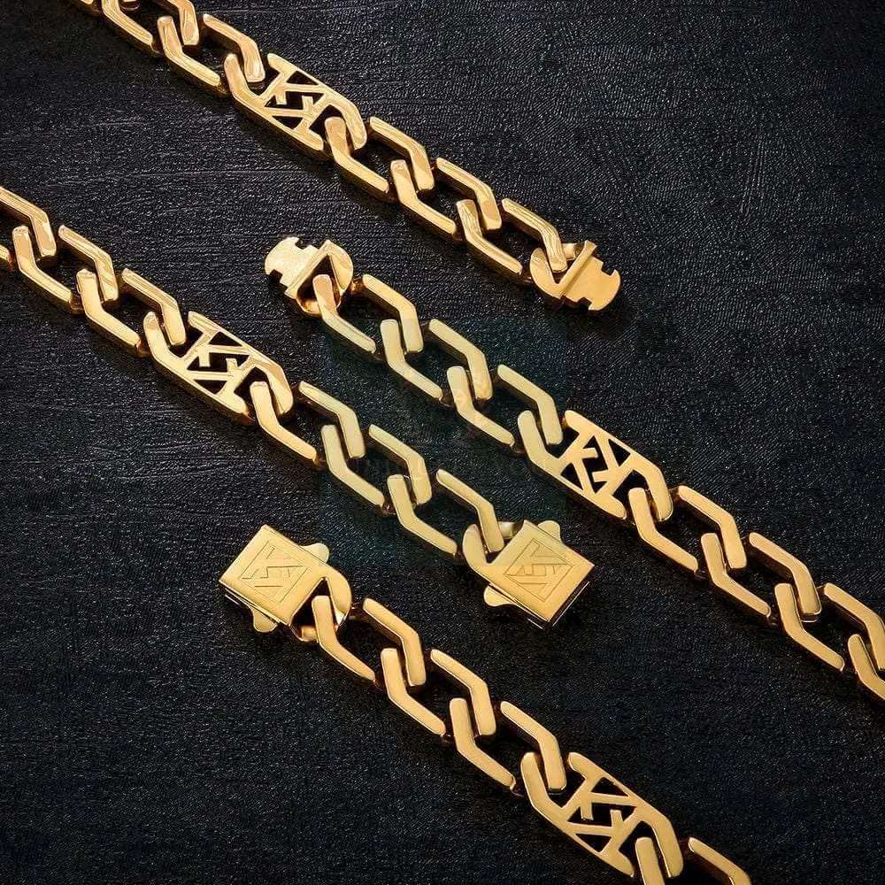 12mm Square Figaro Link Chain - Uniquely You Online