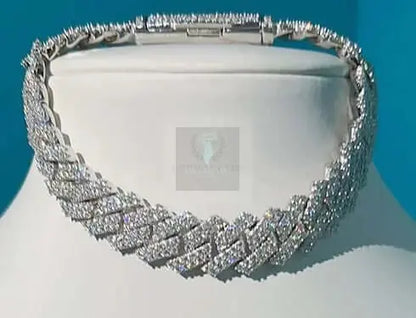 13mm 2-Row Moissanite Cuban Link Chain and Bracelet - Uniquely You Online