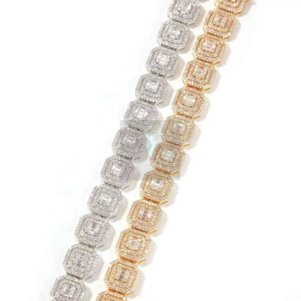 13mm CZ Square Design Bracelet