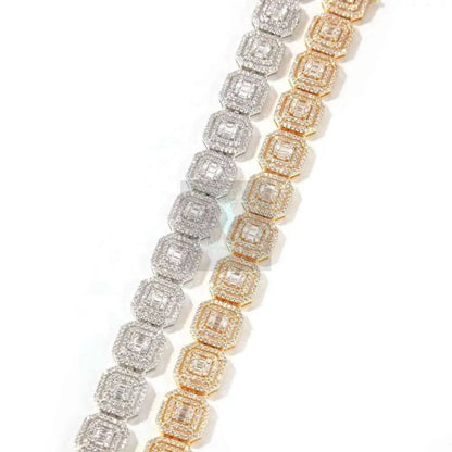 13mm CZ Square Design Bracelet