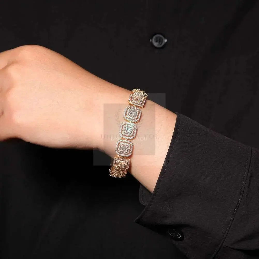 13mm CZ Square Design Bracelet - Uniquely You Online