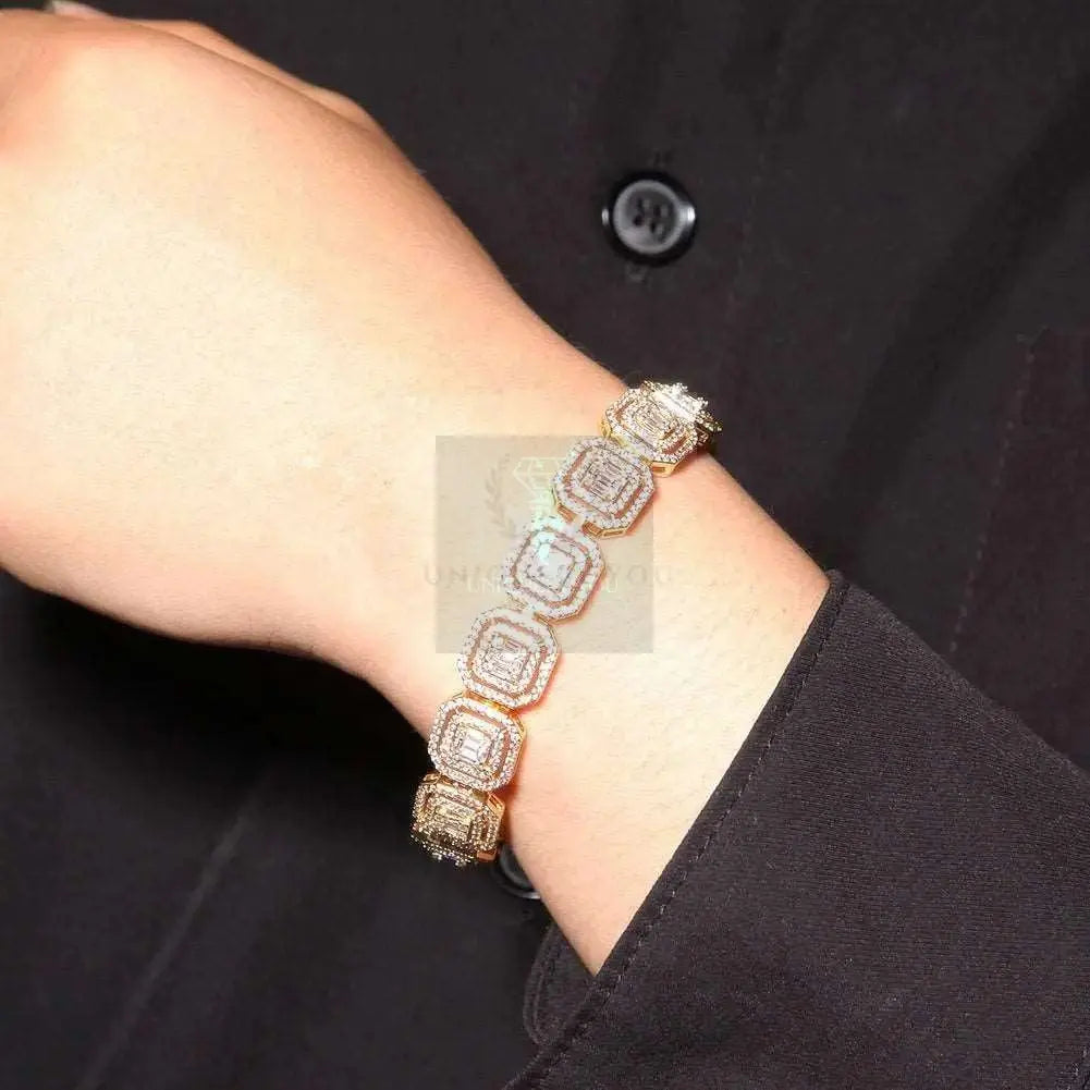 13mm CZ Square Design Bracelet