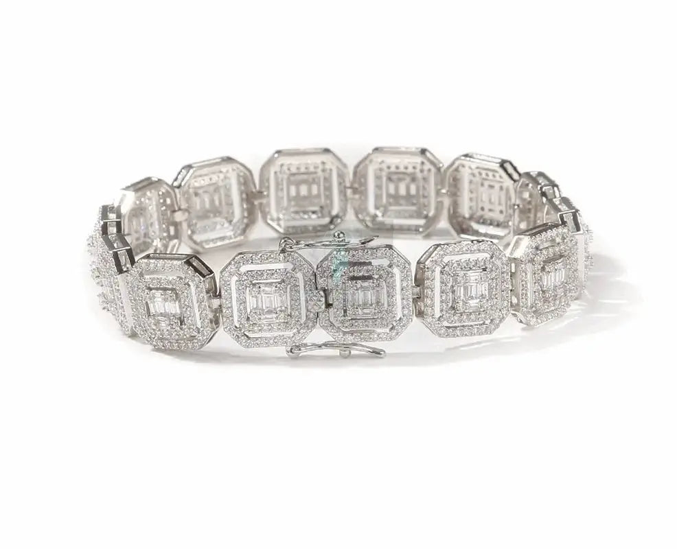 13mm CZ Square Design Bracelet - Uniquely You Online