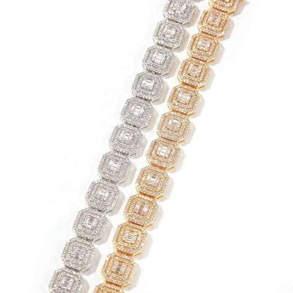 13mm CZ Square Design Bracelet