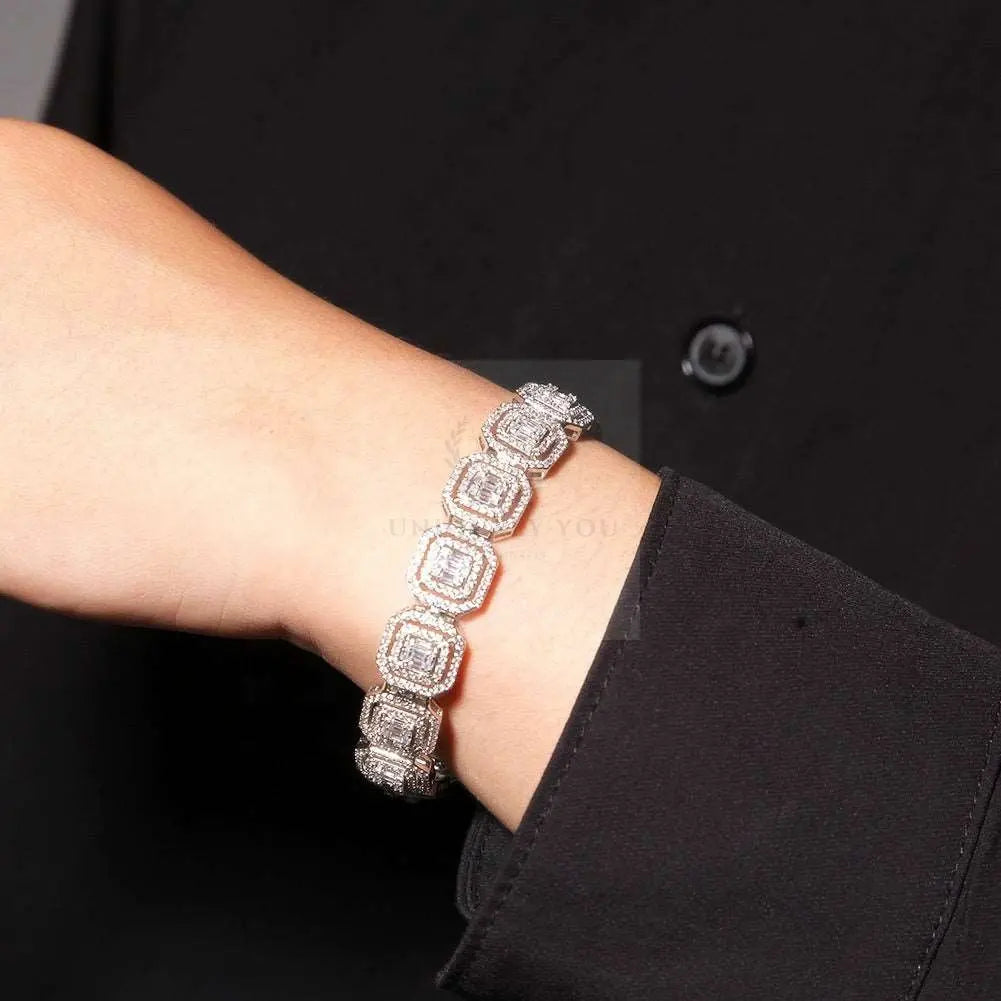 13mm CZ Square Design Bracelet - Uniquely You Online