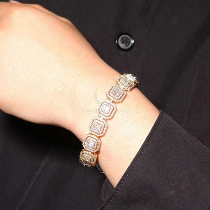 13mm CZ Square Design Bracelet